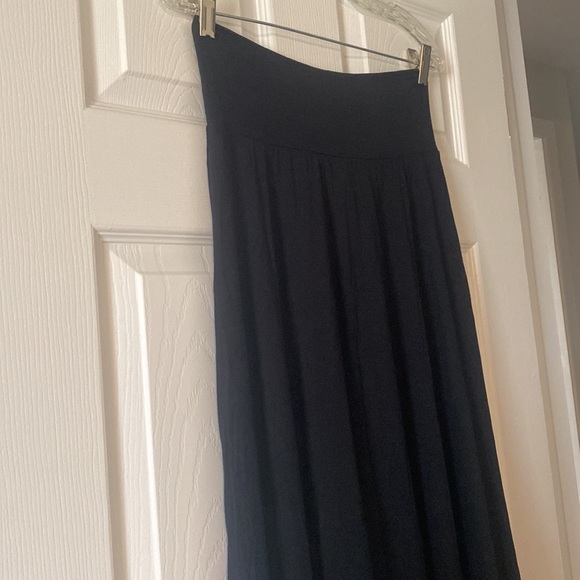 NWOT Womens Apt 9 Medium Midi Asymmetrical Skirt in Black, Stretchy Waistband - Picture 2 of 5